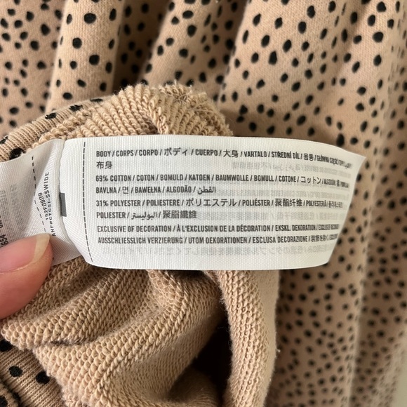 Abercrombie & Fitch Soft A&F Collection Boatneck Terry Leopard Sweatshirt Size S - Picture 10 of 10